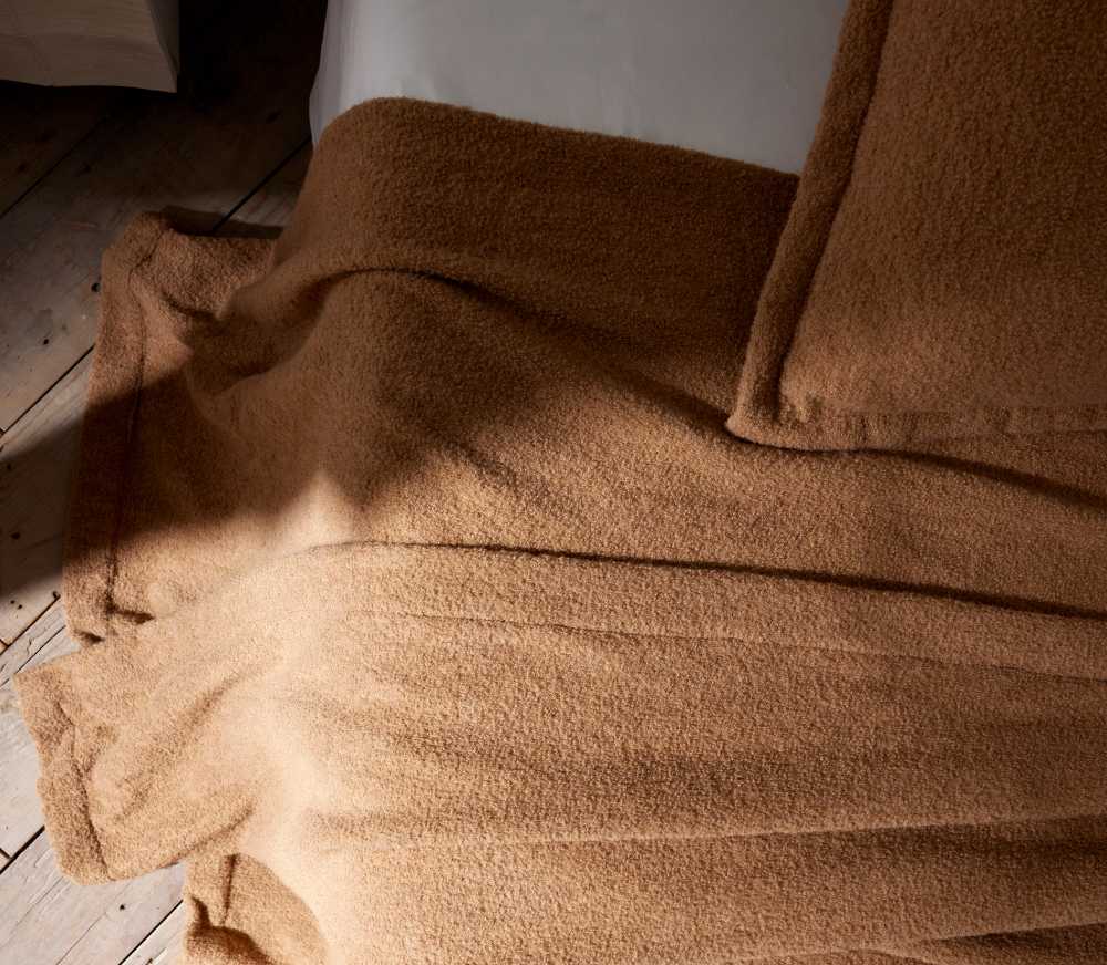 
                  
                    Bouclé Bedcover in Camel
                  
                